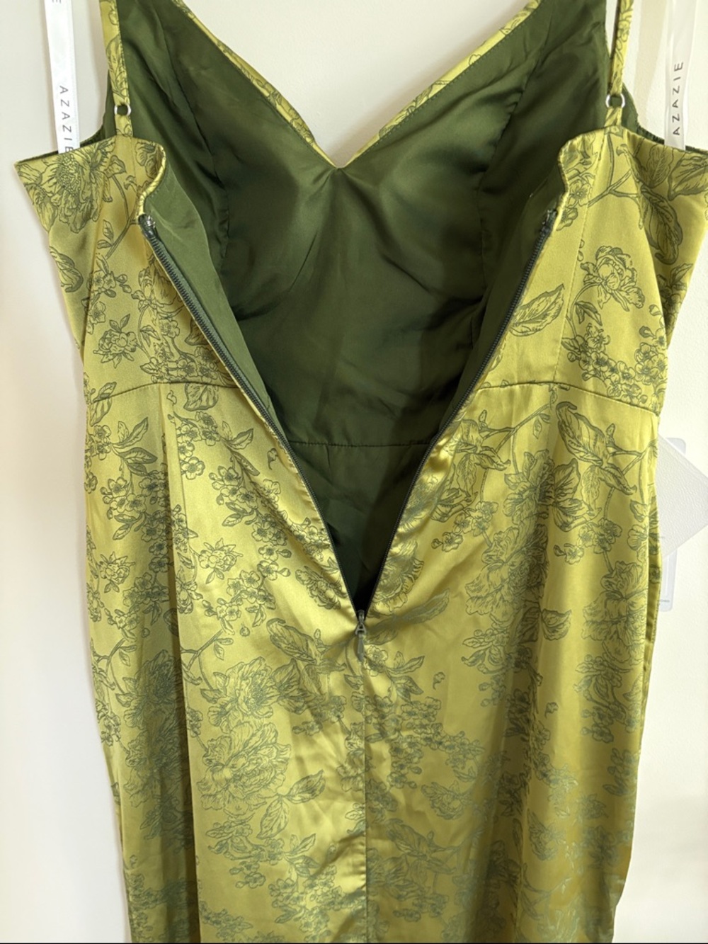 NWT Azazie Leah Moss Navy Gown - Picture 12 of 13